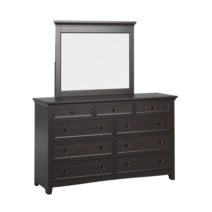 Three Posts™ Kingery 9 Drawer Dresser with Mirror & Reviews | Wayfair